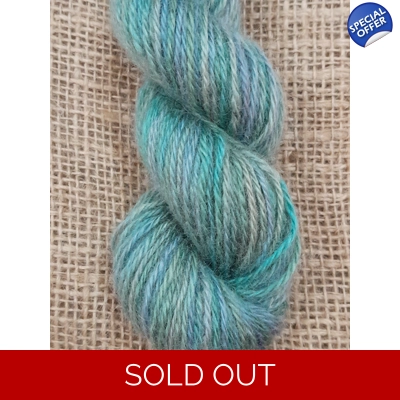 Goatally Gorgeous Pure Mohair Yarn in Hand Dyed in "Neptune"  (v) blues/greens/ocean/sea tones